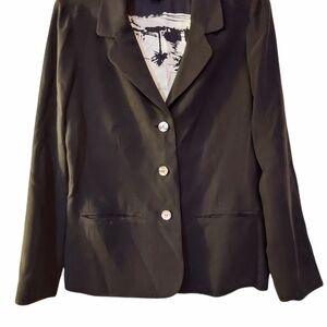 Tommy bahama women's med 8-10 black blazer 100% silk